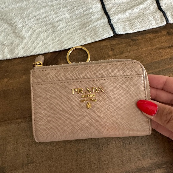Prada Saffiano Leather Keychain Wallet - Picture 1 of 7